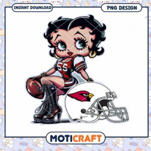 Betty Boop Football PNG Design