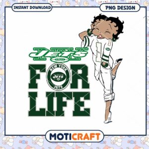 NY Jets Betty Boop PNG Sublimation