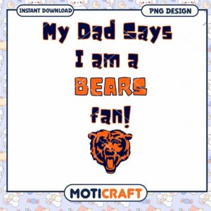 Bears Fan PNG Design Instant Download