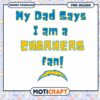 Chargers Fan PNG Design Instant Download