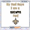 Saints Fan PNG Design Instant Download