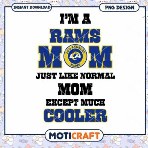 Rams Mom PNG Design Instant Download
