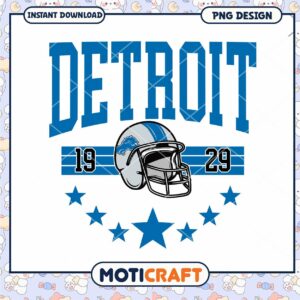Detroit Lions PNG Football Helmet Design