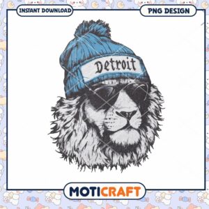 Detroit Lion PNG Sublimation Design