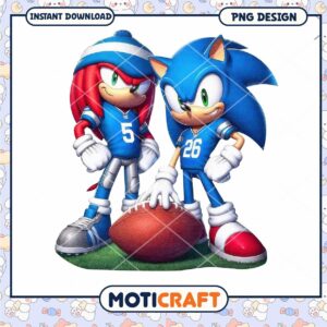 Sonic Knuckles Football PNG Design