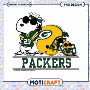 Snoopy Green Bay Packers PNG Design