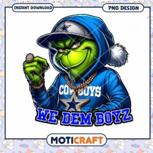 Grinch Cowboys PNG Sublimation Design