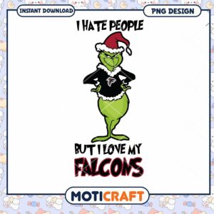 Grinch Falcons PNG Sublimation Design Grinch Falcons PNG Sublimation Design