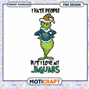 Grinch Jaguars PNG Design Instant Download