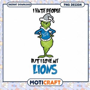 Grinch Lions PNG Design Instant Download