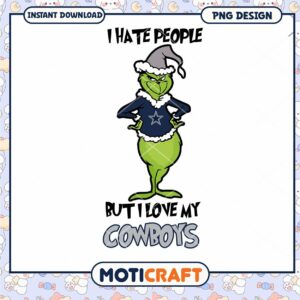 Grinch Dallas Cowboys PNG Design