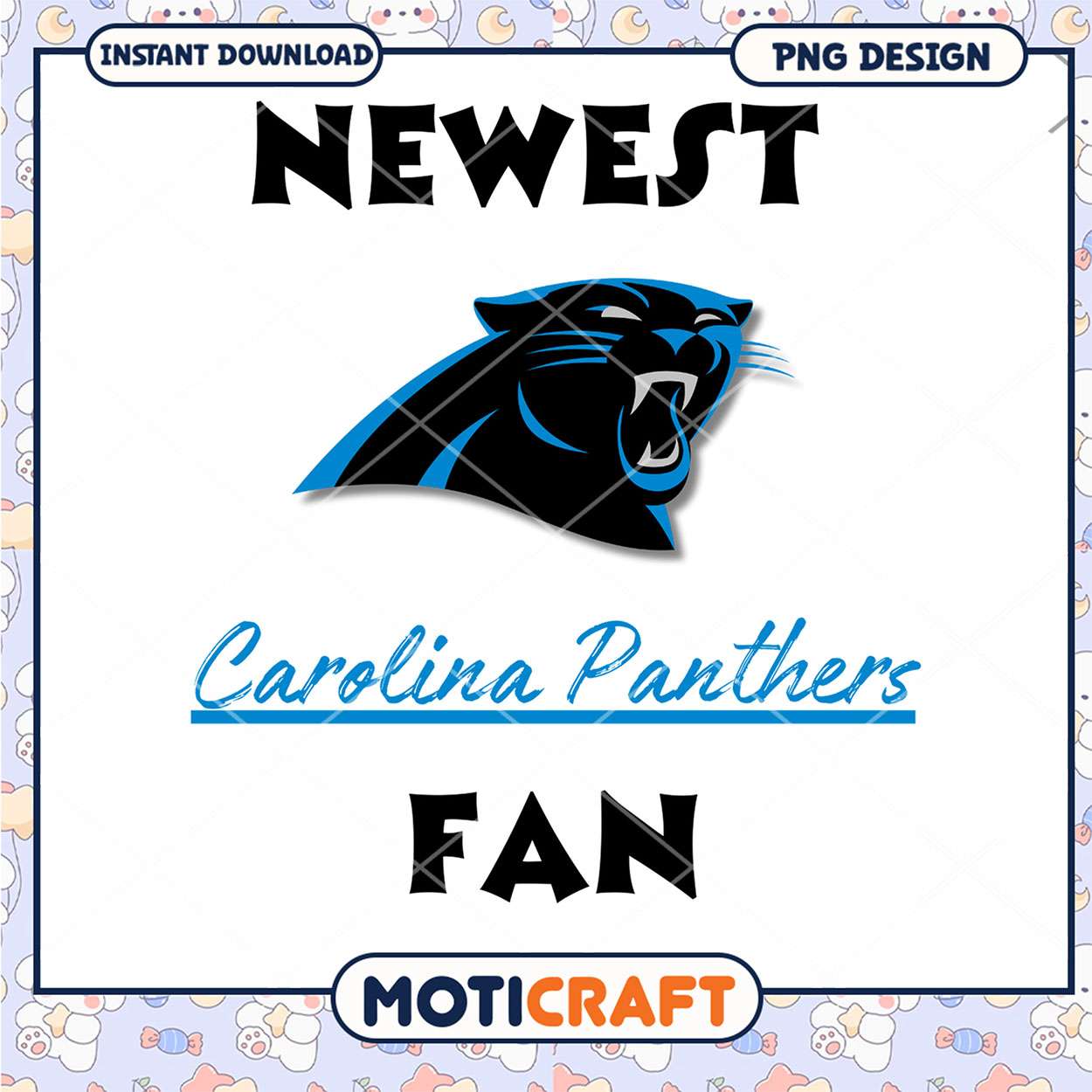 Carolina Panthers Fan PNG Design Carolina Panthers Fan PNG Design