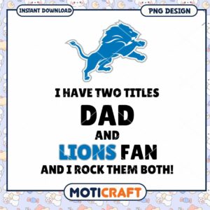 Dad Lions Fan PNG Design