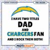 Dad Chargers Fan PNG Design