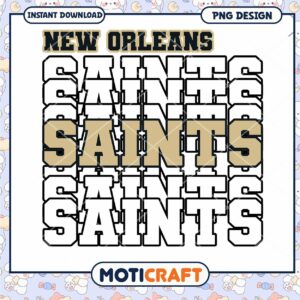 New Orleans Saints PNG Design for Instant Download
