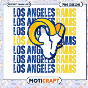 Los Angeles Rams PNG Design for Instant Download Art