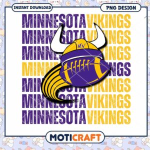 Minnesota Vikings Football PNG Design for Fans and Crafts Minnesota Vikings Football PNG Design for Fans and Crafts