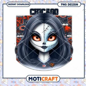 Chicago Bears Halloween PNG Graphic for Fans