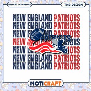 New England Patriots Football PNG Design Instant Download