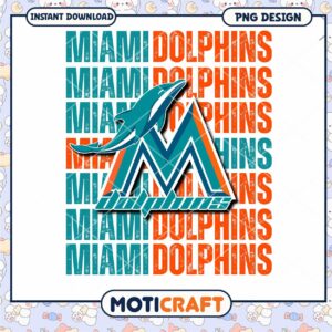 Miami Dolphins PNG Design Instant Download Graphic Art