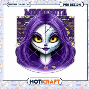 Minnesota Vikings Halloween PNG Graphic Download Design