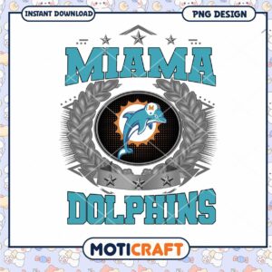 Miami Dolphins PNG Design Instant Download for Fans