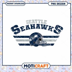 Seattle Seahawks Vintage Logo PNG Instant Download Design