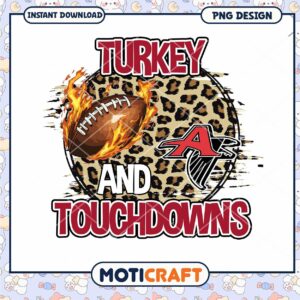 Thanksgiving Turkey and Touchdowns PNG Design Download