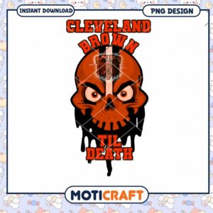 Cleveland Brown Skull Graphic for Fans Instant Download Cleveland Brown Skull Graphic for Fans Instant Download