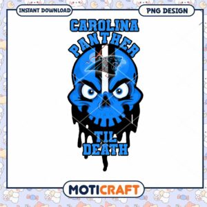 Carolina Panther Skull Design PNG Instant Download Art Carolina Panther Skull Design PNG Instant Download Art