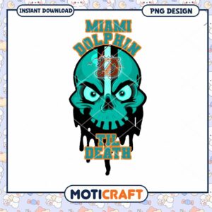 Miami Dolphin Skull Design PNG Instant Download Art Miami Dolphin Skull Design PNG Instant Download Art