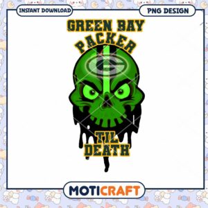 Green Bay Packers Skull Design PNG Instant Download Green Bay Packers Skull Design PNG Instant Download