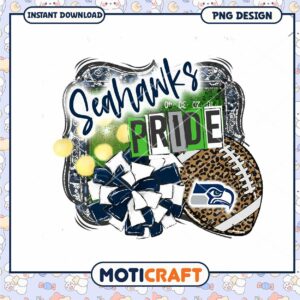 Seahawks Pride Cheer Bow Football PNG Design Download
