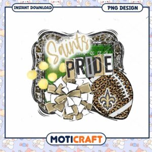Saints Pride PNG Design for Instant Download Sports Fans