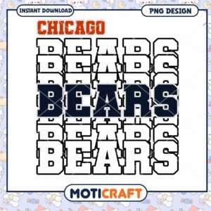 Chicago Bears Instant Download PNG Design for Fans Chicago Bears Instant Download PNG Design for Fans