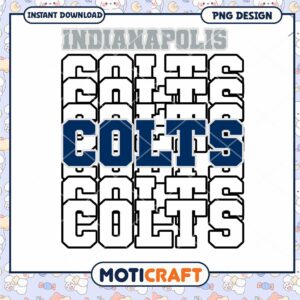 Indianapolis Colts PNG Design for Instant Download