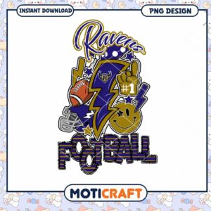 Ravens Football PNG Design Instant Download Artwork