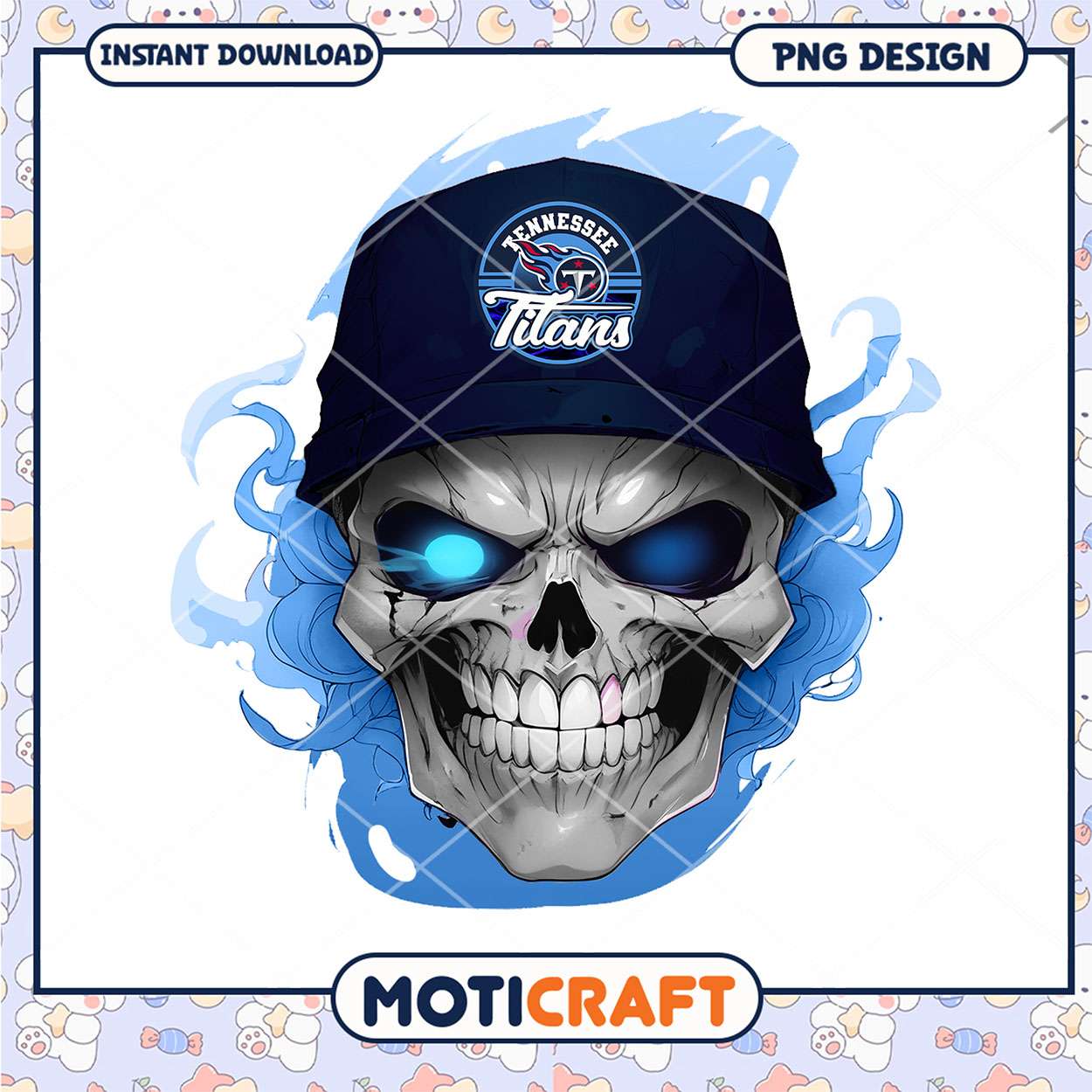 Tennessee Titans Skull Hat PNG Downloadable Design Artwork Tennessee Titans Skull Hat PNG Downloadable Design Artwork