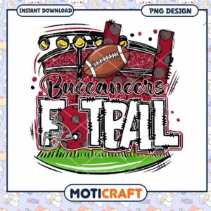 Buccaneers Football PNG Design for Instant Download