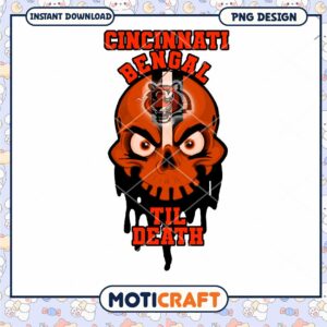 Bengals Skull PNG Design Bengals Skull PNG Design
