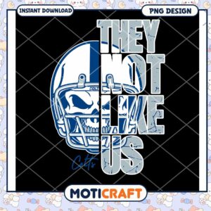 Option 1 (Focus on keywords) Football Skull PNG Design They Not Like Us Option 1 (Focus on keywords) Football Skull PNG Design They Not Like Us