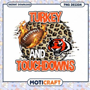 Turkey and Touchdowns PNG Design