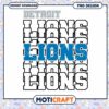 Detroit Lions PNG Design, Instant Download
