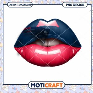 Patriots Lips PNG Sublimation Design