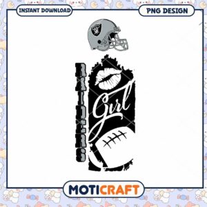 Raiders Girl PNG Design Instant Download