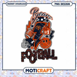 Football Bears PNG Design Instant Download