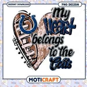 Colts Heart PNG Sublimation Design Colts Heart PNG Sublimation Design