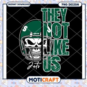 NY Jets Skull PNG Design They Not Like Us