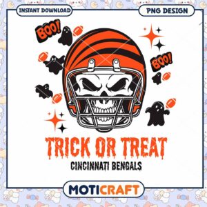 Bengals Skull Halloween PNG Design