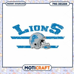 Lions Football Helmet PNG Design